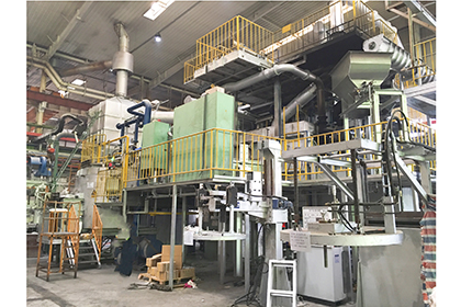 2.5t/h 鋁錠鋁屑熔化爐+前爐